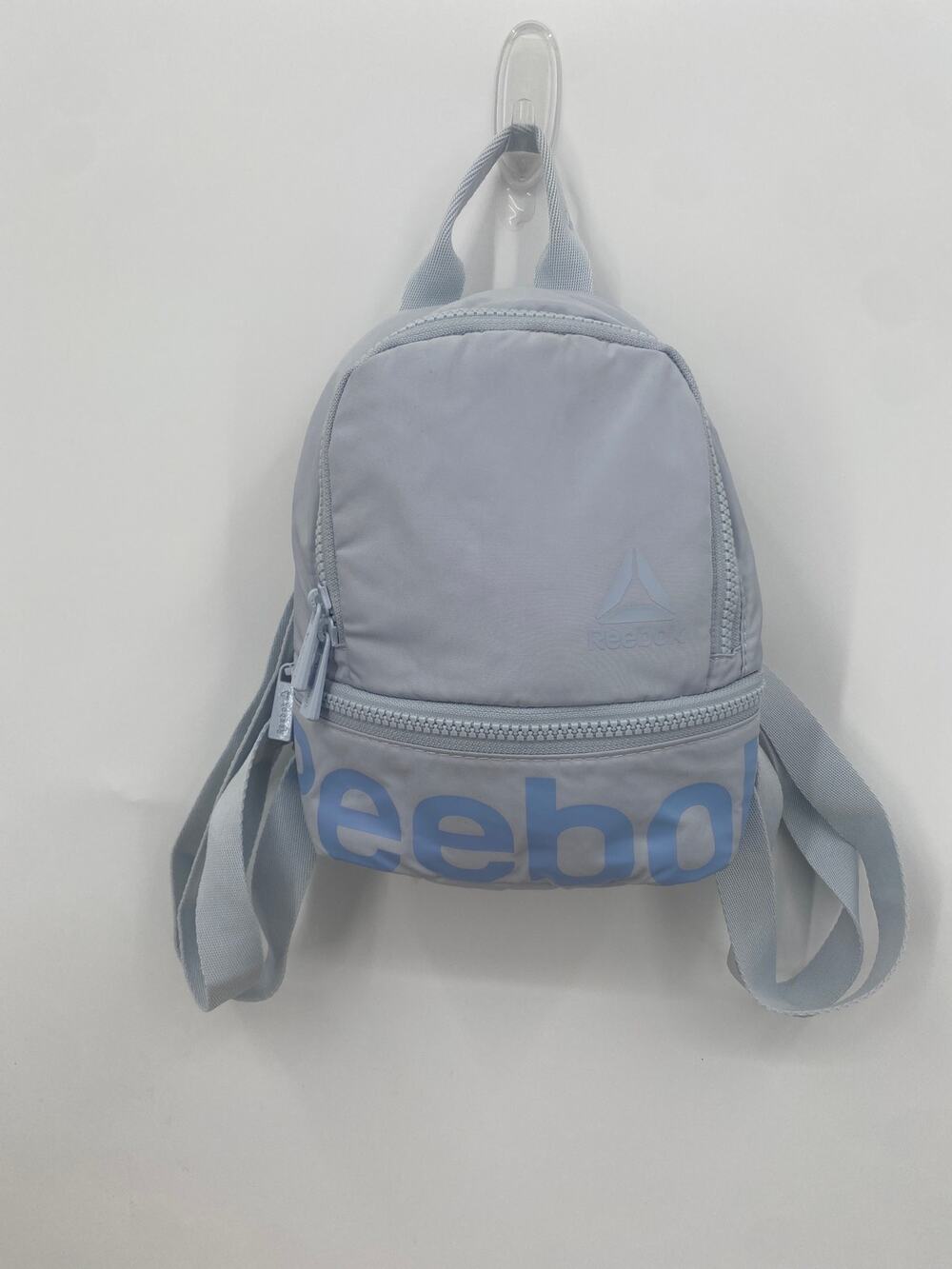 Reebok Blue Small Backpack Purse Two Pockets Tiny School Bag Travel